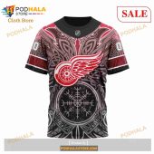 Custom Detroit Red Wings Norse Viking Symbols Sweatshirt Nhl Hoodie 3d 5.jpg - demo10