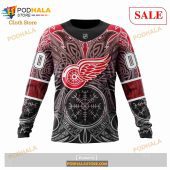 Custom Detroit Red Wings Norse Viking Symbols Sweatshirt Nhl Hoodie 3d 6.jpg - demo10