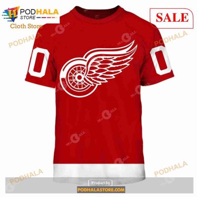 Custom Detroit Red Wings Throwback Vintage NHL Home Sweatshirt Hoodie 3D