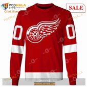 Custom Detroit Red Wings Throwback Vintage Nhl Home Sweatshirt Hoodie 3d 3.jpg - demo10