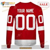 Custom Detroit Red Wings Throwback Vintage Nhl Home Sweatshirt Hoodie 3d 7.jpg - demo10