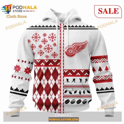 Custom Detroit Red Wings Unisex Christmas Sweatshirt NHL Hoodie 3D
