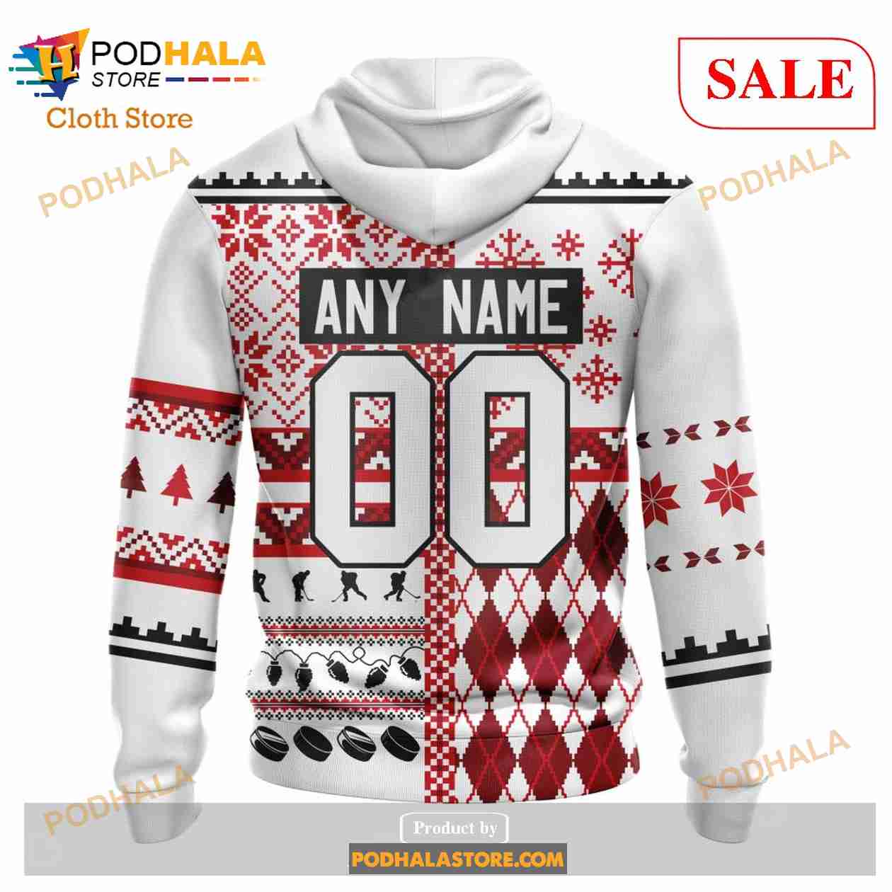 Custom Detroit Red Wings Unisex Christmas Sweatshirt NHL Hoodie 3D Custom Detroit Red Wings Unisex Christmas Sweatshirt NHL Hoodie 3D