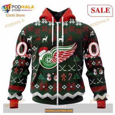 Custom Detroit Red Wings Unisex Sweatshirt NHL Hoodie 3D Christmas Gift