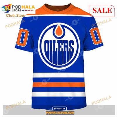 Custom Edmonton Oilers 80s Throwback Vintage Hockey Away Sweatshirt Hoodie 3D