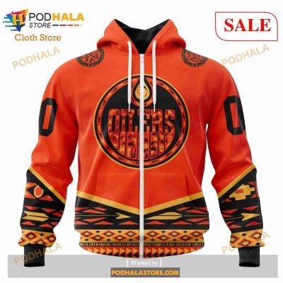 Custom Edmonton Oilers National Day For Truth And Reconciliation NHL Hoodie 3D