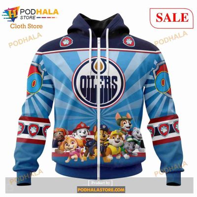 Custom Edmonton Oilers Paw Patrol Sweatshirt NHL Hoodie 3D