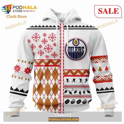 Custom Edmonton Oilers Unisex Christmas Sweatshirt NHL Hoodie 3D