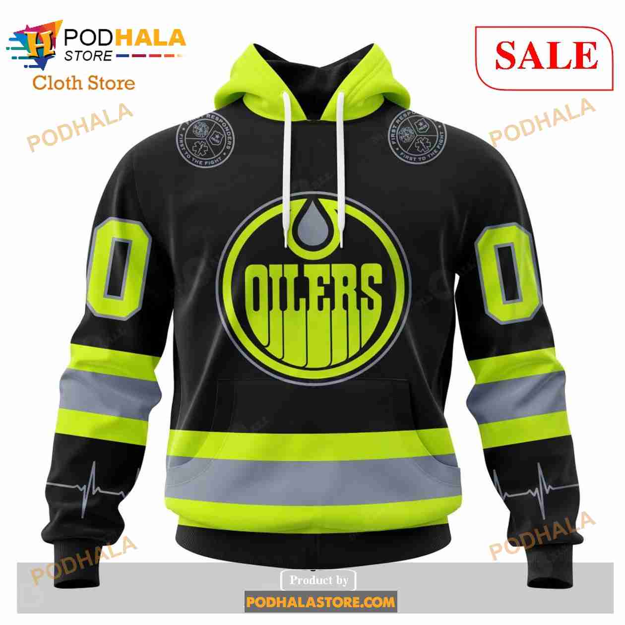 Custom Edmonton Oilers Unisex FireFighter Uniforms Color NHL Hoodie 3D Custom Edmonton Oilers Unisex FireFighter Uniforms Color NHL Hoodie 3D