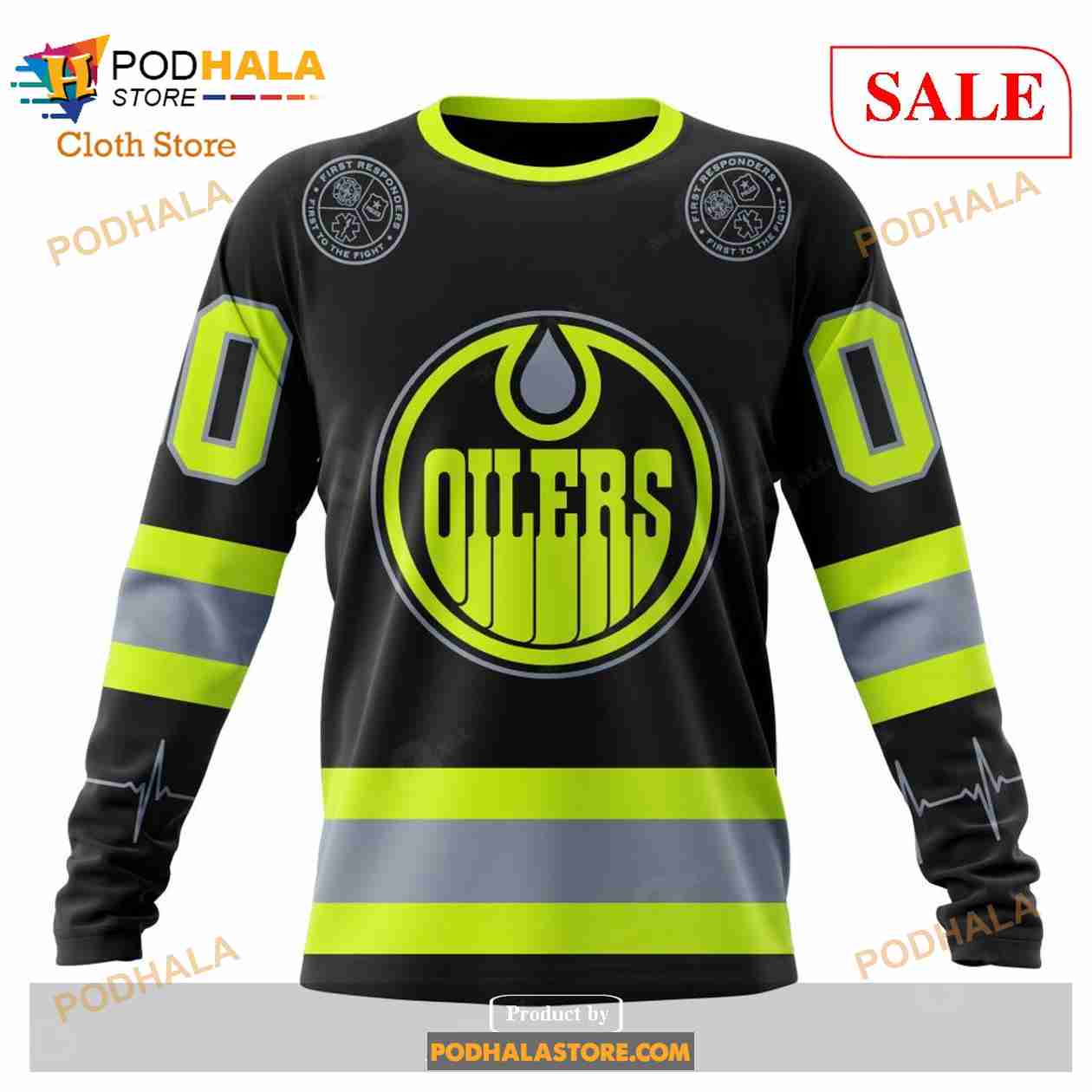 Custom Edmonton Oilers Unisex FireFighter Uniforms Color NHL Hoodie 3D Custom Edmonton Oilers Unisex FireFighter Uniforms Color NHL Hoodie 3D