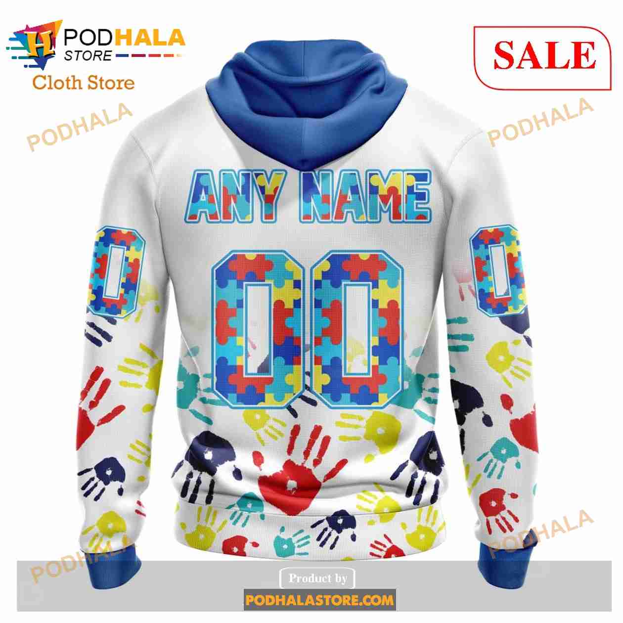 Custom Florida Panthers Autism Awareness Design NHL Hoodie 3D Custom Florida Panthers Autism Awareness Design NHL Hoodie 3D