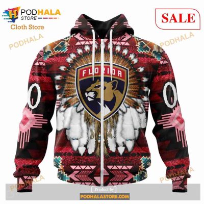 Custom Florida Panthers Native Costume Sweatshirt NHL Hoodie 3D