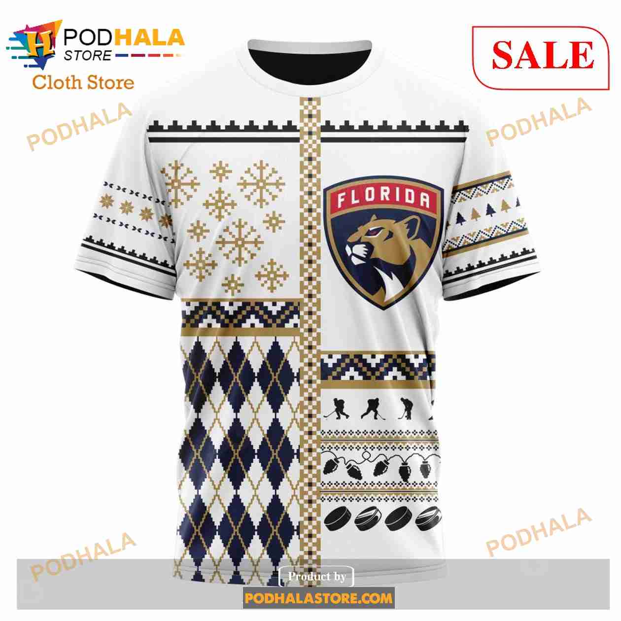 Custom Florida Panthers Unisex Christmas Sweatshirt NHL Hoodie 3D Custom Florida Panthers Unisex Christmas Sweatshirt NHL Hoodie 3D