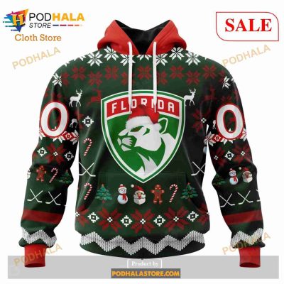 Custom Florida Panthers Unisex Christmas Sweatshirt NHL Hoodie 3D, NHL Merch