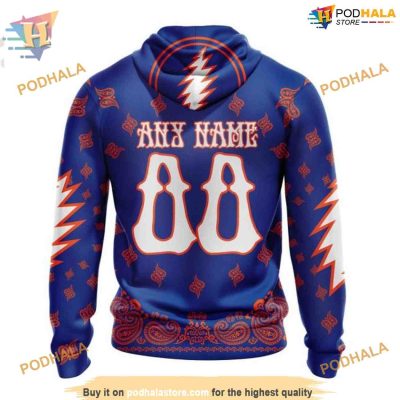 Custom Grateful Dead Design NHL New York Islanders Hoodie 3D