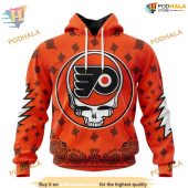 Custom Grateful Dead Design Nhl Philadelphia Flyers Hoodie 3d 1.jpg - demo10