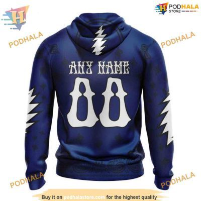 Custom Grateful Dead Design NHL Tampa Bay Lightning Hoodie 3D