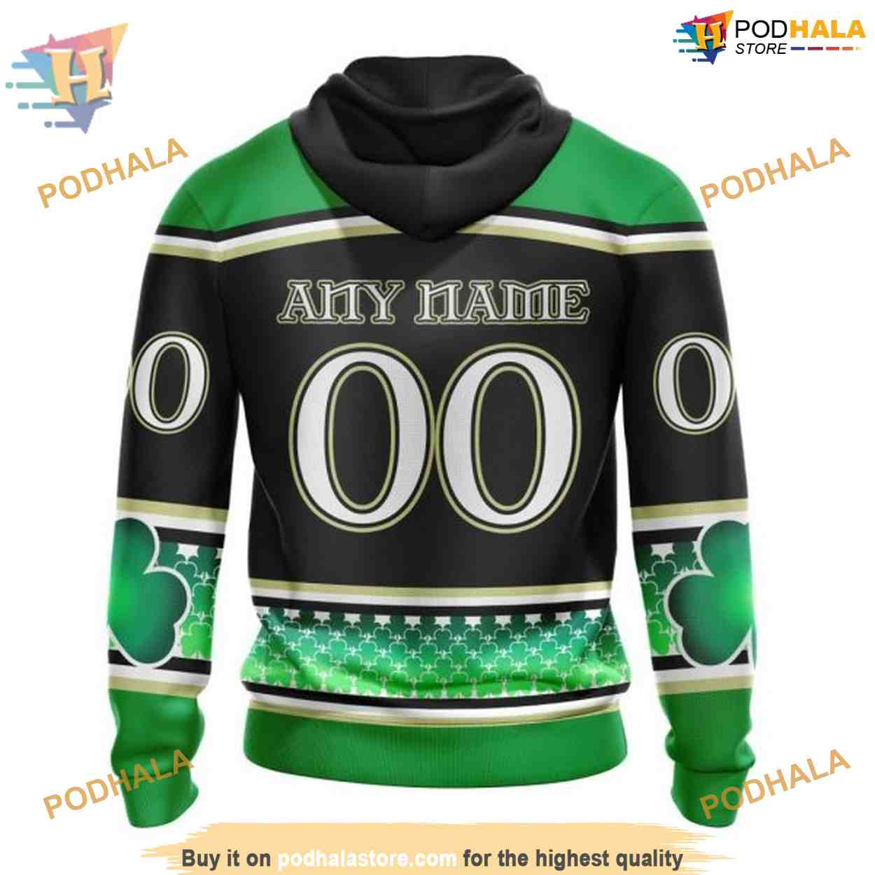 Custom Hockey Celebrate St Patricks Day NHL Chicago Blackhawks 3D Hoodie Custom Hockey Celebrate St Patricks Day NHL Chicago Blackhawks 3D Hoodie