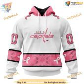 Custom IN OCTOBER WE WEAR PINK BREAST CANCER NHL Washington Capitals Hoodie 3D