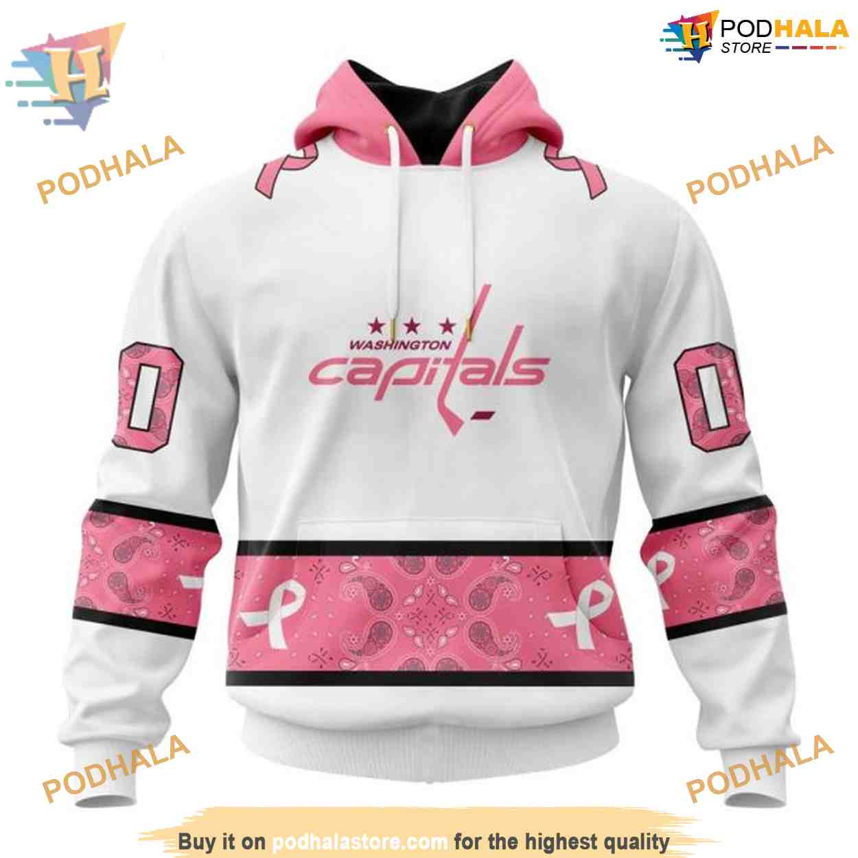 Custom IN OCTOBER WE WEAR PINK BREAST CANCER NHL Washington Capitals Hoodie 3D Custom IN OCTOBER WE WEAR PINK BREAST CANCER NHL Washington Capitals Hoodie 3D