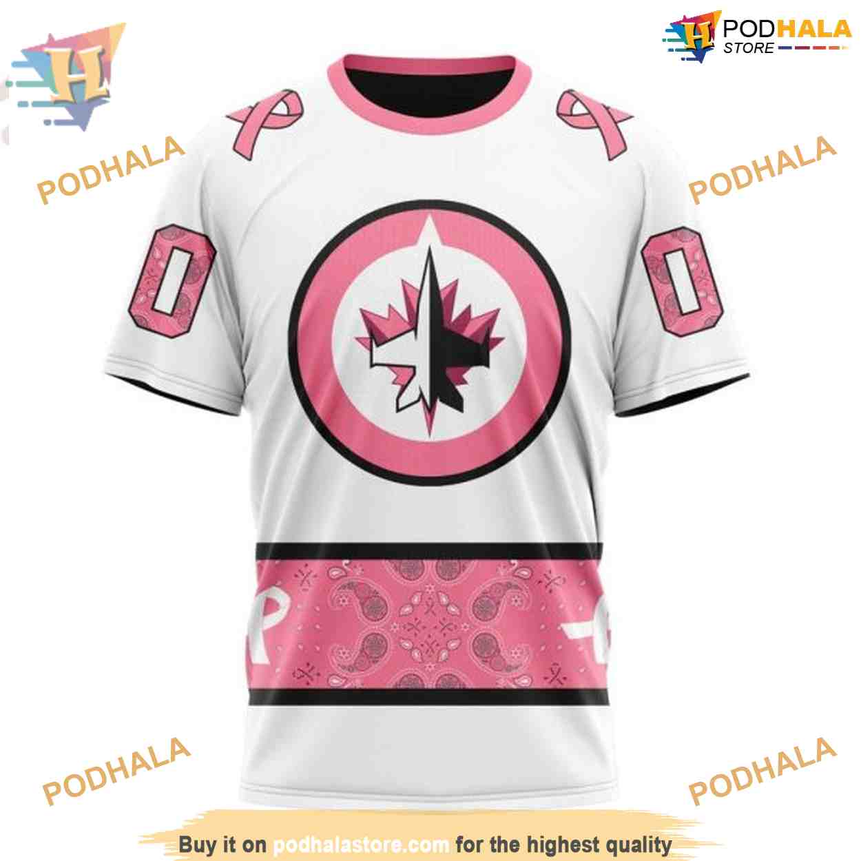 Custom IN OCTOBER WE WEAR PINK BREAST CANCER NHL Winnipeg Jets Hoodie 3D Custom IN OCTOBER WE WEAR PINK BREAST CANCER NHL Winnipeg Jets Hoodie 3D