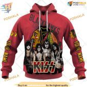 Custom Kiss Band Style Nhl Chicago Blackhawks Hoodie 3d 1.jpg - demo10