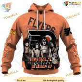 Custom Kiss Band Style Nhl Philadelphia Flyers Hoodie 3d 1.jpg - demo10