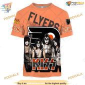 Custom Kiss Band Style Nhl Philadelphia Flyers Hoodie 3d 2.jpg - demo10