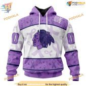 Custom Lavender Fight Cancer Nhl Chicago Blackhawks Hoodie 3d 1.jpg - demo10