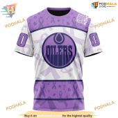 Custom Lavender Fight Cancer Nhl Edmonton Oilers Hoodie 3d 3.jpg - demo10