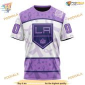 Custom Lavender Fight Cancer Nhl Los Angeles Kings Hoodie 3d 3.jpg - demo10