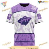 Custom Lavender Fight Cancer Nhl Minnesota Wild Hoodie 3d 3.jpg - demo10