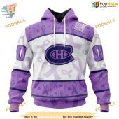 Custom Lavender Fight Cancer Nhl Montreal Canadiens Hoodie 3d 1.jpg - demo10