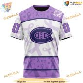 Custom Lavender Fight Cancer Nhl Montreal Canadiens Hoodie 3d 3.jpg - demo10