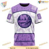 Custom Lavender Fight Cancer Nhl New York Islanders Hoodie 3d 3.jpg - demo10