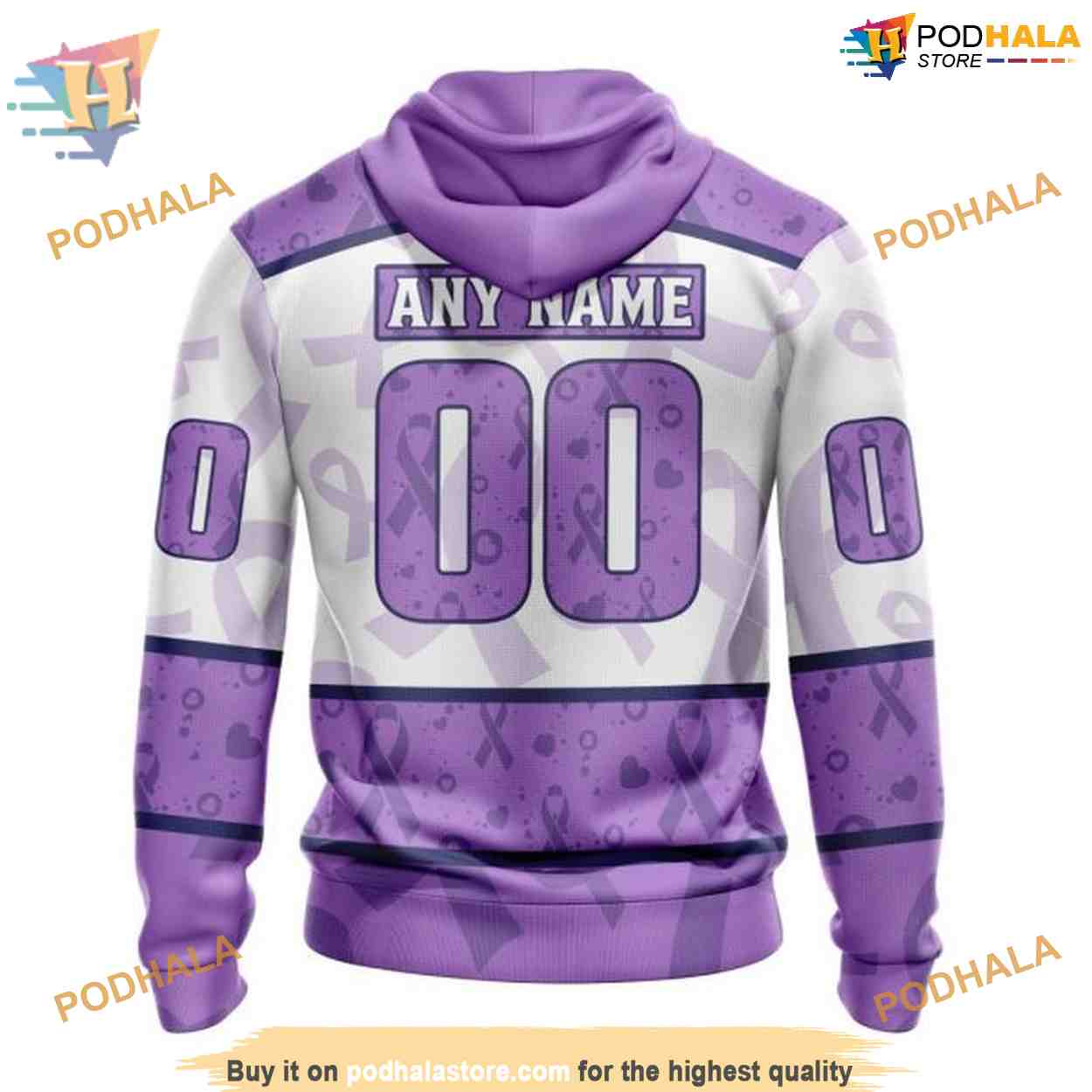 Custom Lavender Fight Cancer NHL St. Louis Blues Hoodie 3D Sweatshirt Custom Lavender Fight Cancer NHL St. Louis Blues Hoodie 3D Sweatshirt