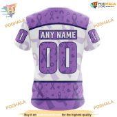 Custom Lavender Fight Cancer Nhl Toronto Maple Leafs Hoodie 3d 4.jpg - demo10