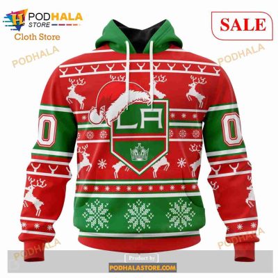 Custom Los Angeles Kings Christmas Sweatshirt NHL Hoodie 3D, NHL Merch