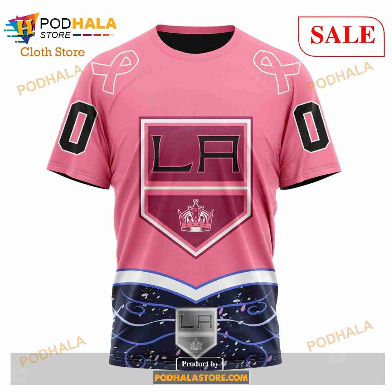 Custom Los Angeles Kings Fights Cancer Sweatshirt NHL Hoodie 3D Custom Los Angeles Kings Fights Cancer Sweatshirt NHL Hoodie 3D