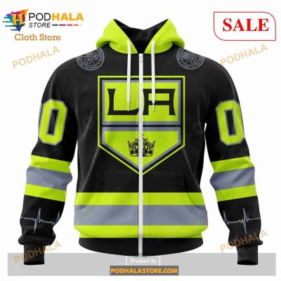 Custom Los Angeles Kings Unisex FireFighter Uniforms Color NHL Hoodie 3D