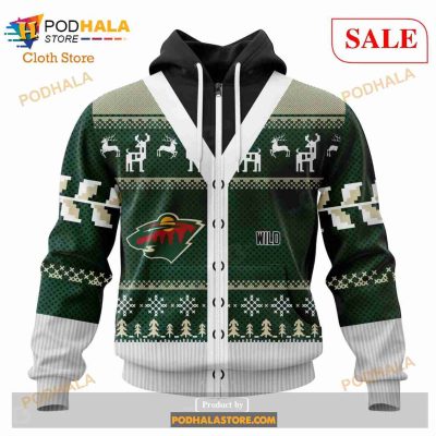 Custom Minnesota Wild Chrismas Season Sweatshirt NHL Hoodie 3D