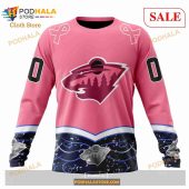 Custom Minnesota Wild Fights Cancer Sweatshirt Nhl Hoodie 3d 4.jpg - demo10