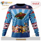 Custom Minnesota Wild Paw Patrol Sweatshirt Nhl Hoodie 3d 4.jpg - demo10