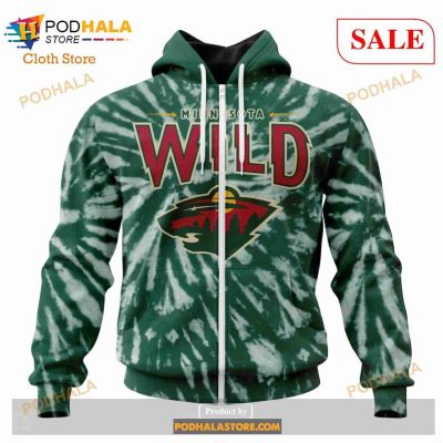 Custom Minnesota Wild Retro Vintage Tie Dye Sweatshirt NHL Hoodie 3D