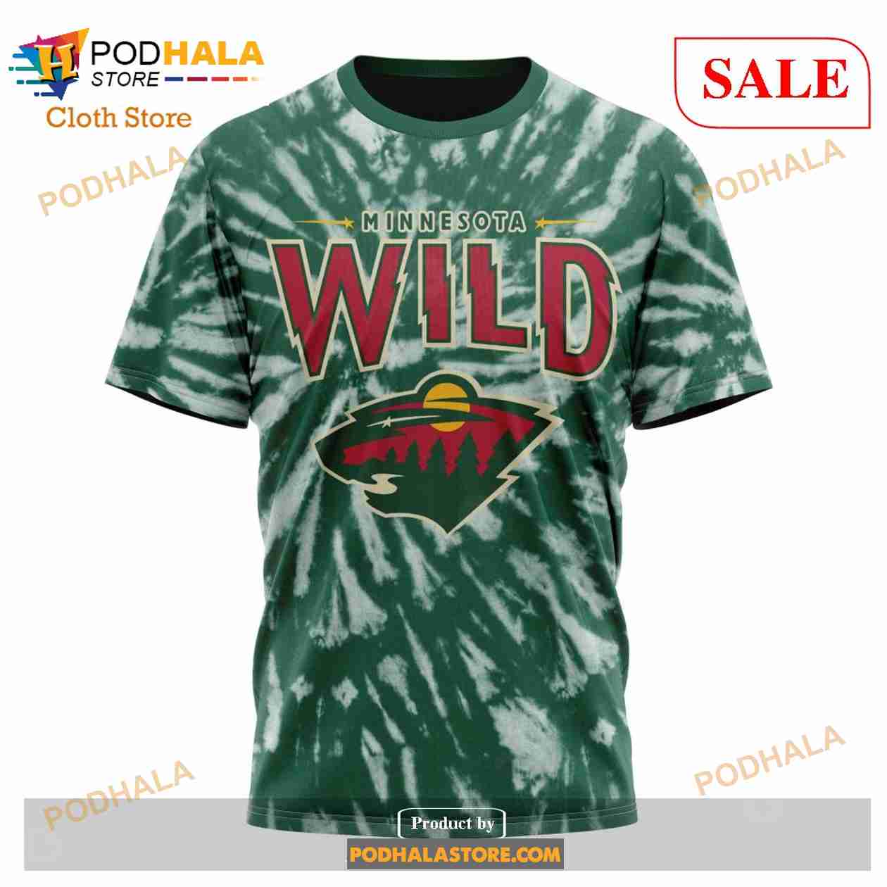 Custom Minnesota Wild Retro Vintage Tie Dye Sweatshirt NHL Hoodie 3D Custom Minnesota Wild Retro Vintage Tie Dye Sweatshirt NHL Hoodie 3D