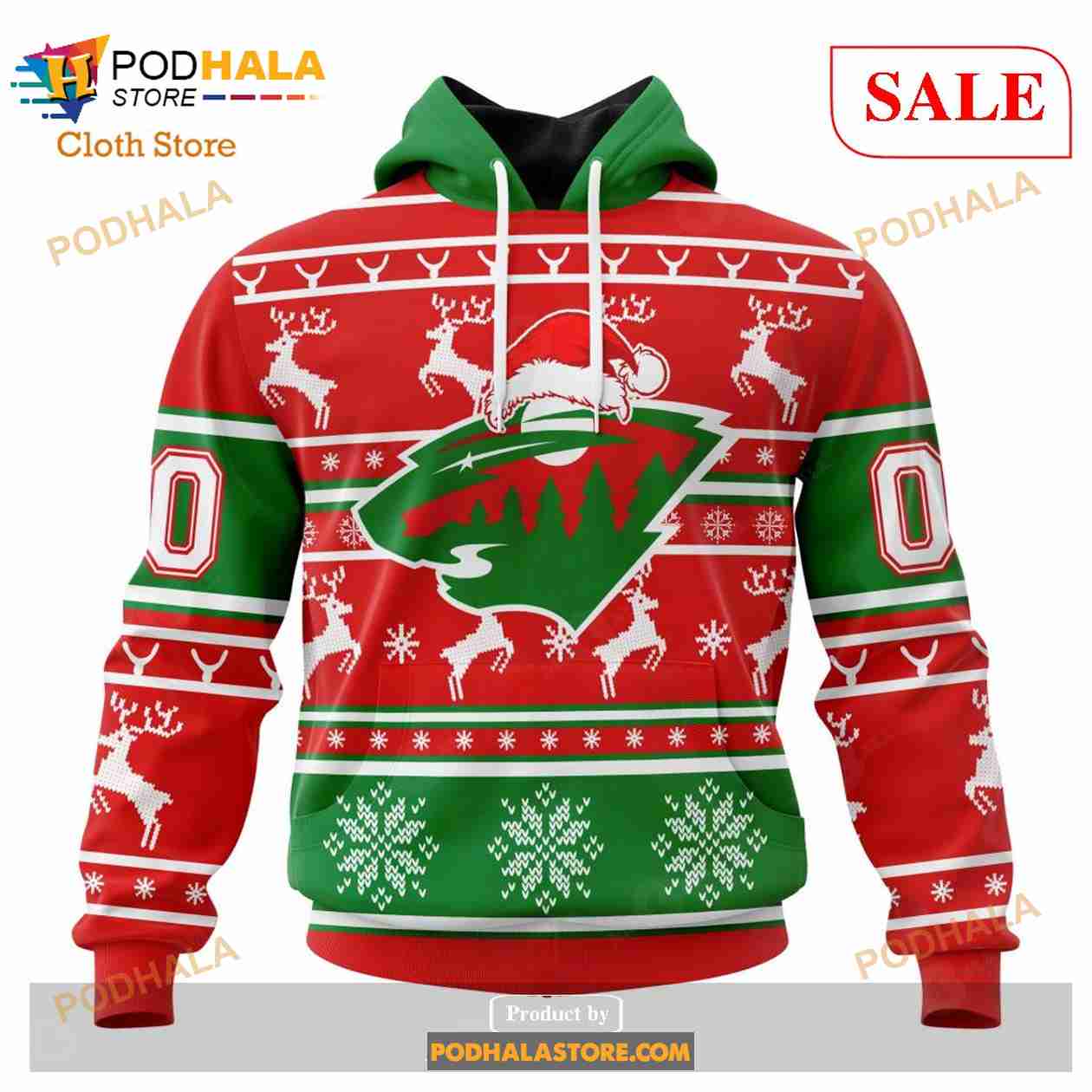 Custom Minnesota Wild Unisex Shirt Sweatshirt NHL Hoodie 3D Christmas Custom Minnesota Wild Unisex Shirt Sweatshirt NHL Hoodie 3D Christmas