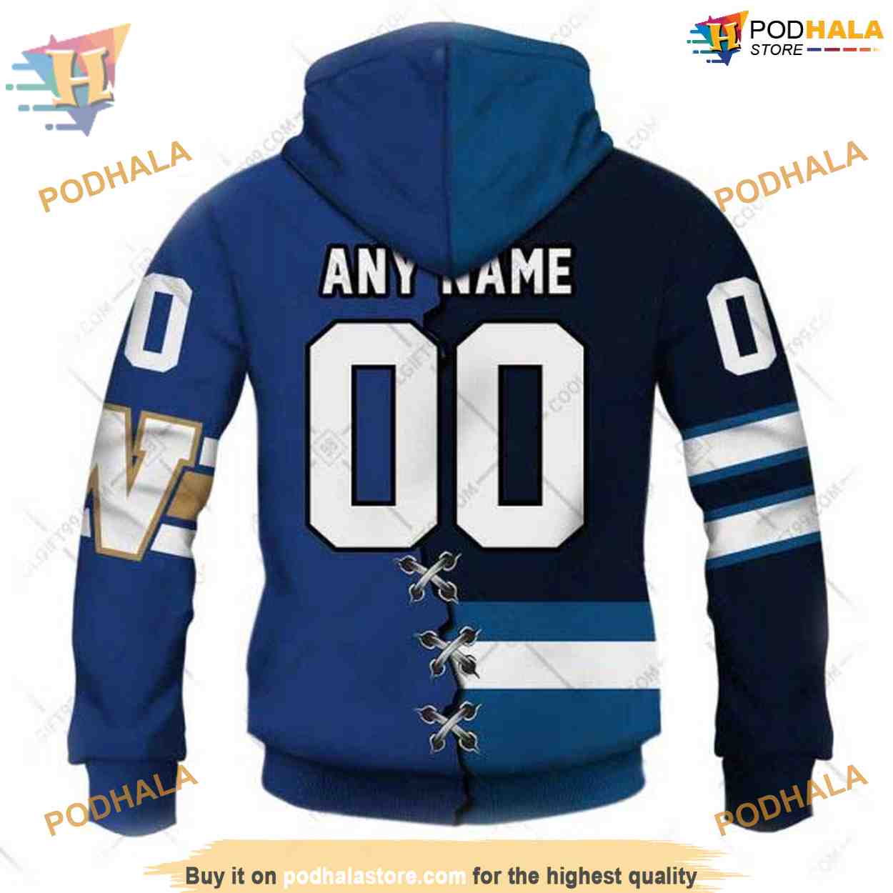 Custom Mix CFL Winnipeg Blue Bombers Jersey Style NHL Winnipeg Jets Hoodie 3D Custom Mix CFL Winnipeg Blue Bombers Jersey Style NHL Winnipeg Jets Hoodie 3D