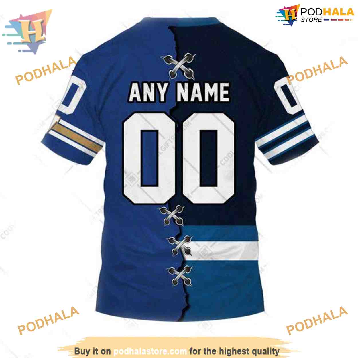 Custom Mix CFL Winnipeg Blue Bombers Jersey Style NHL Winnipeg Jets Hoodie 3D Custom Mix CFL Winnipeg Blue Bombers Jersey Style NHL Winnipeg Jets Hoodie 3D