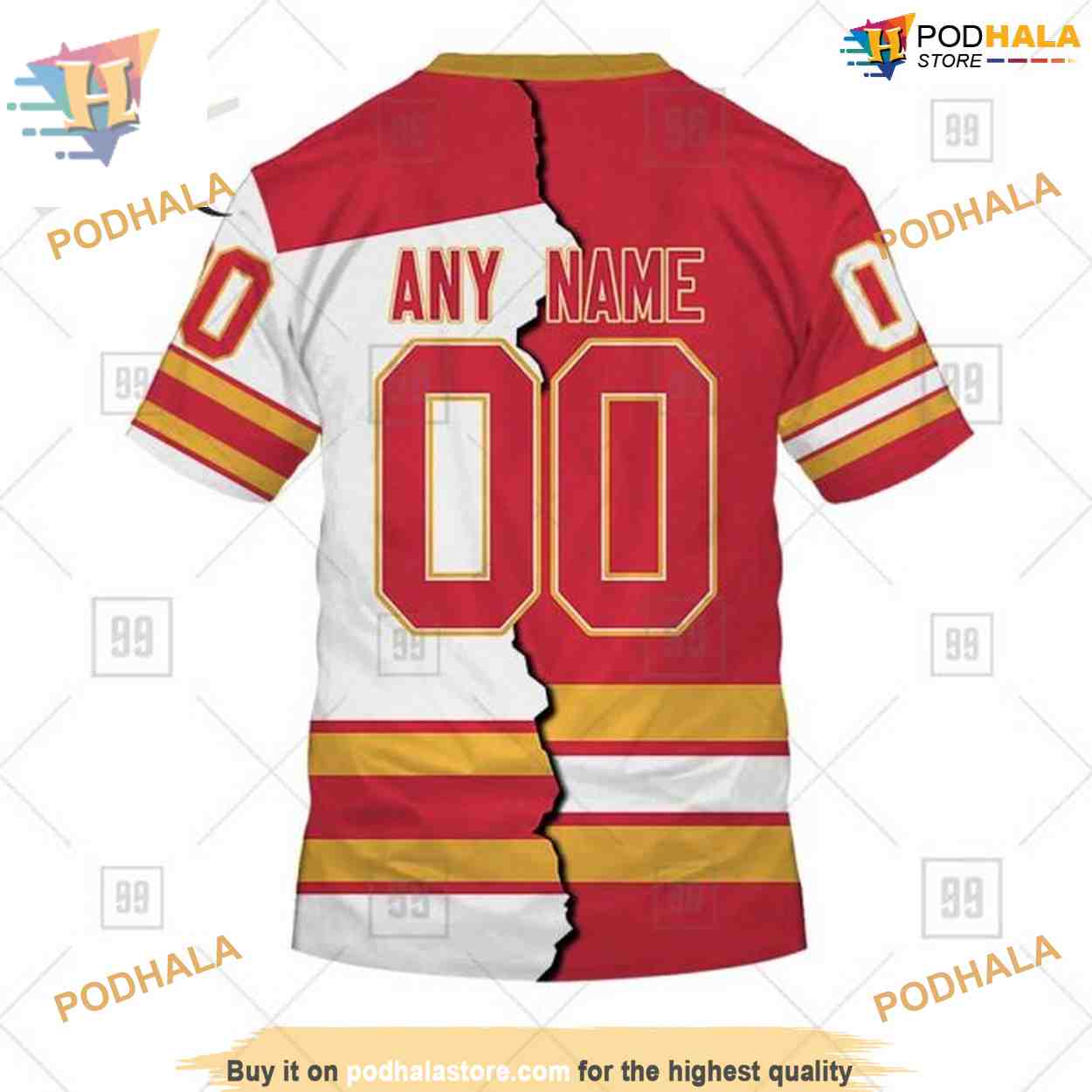 Custom Mix Jersey 2023 Style NHL Calgary Flames Hoodie 3D Sweatshirt Custom Mix Jersey 2023 Style NHL Calgary Flames Hoodie 3D Sweatshirt