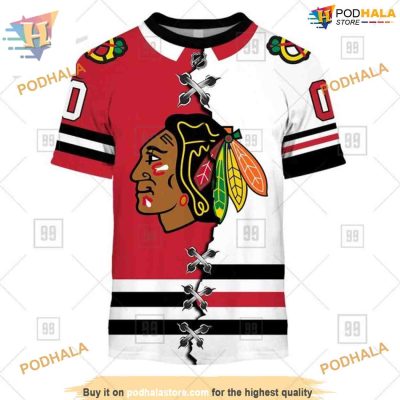Custom Mix Jersey 2023 Style NHL Chicago Blackhawks Hoodie 3D